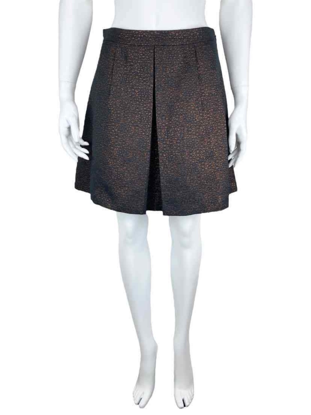 Club Monaco Stalina Pleated Metallic Skirt